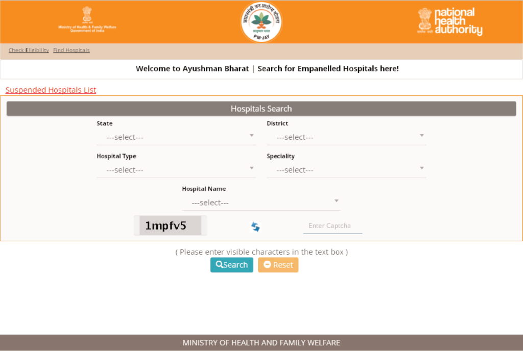 आयुष्मान भारत योजना के तहत मुफ्त इलाज के लिए 22,738 अस्पताल सूचीबद्ध किये गये हैं।